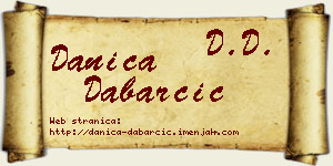 Danica Dabarčić vizit kartica